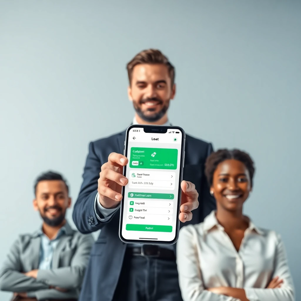 Applying for a loan via smartphone