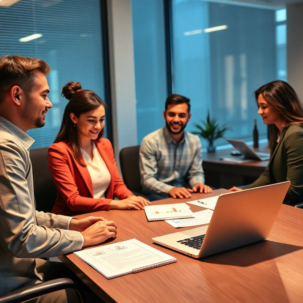 Office setup for reviewing loan documents