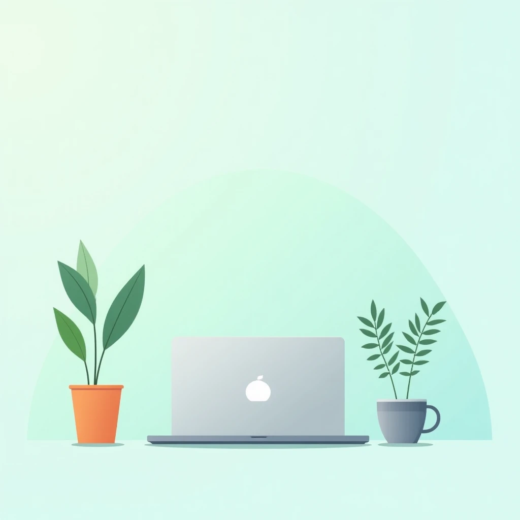 Stylish freelancer workspace