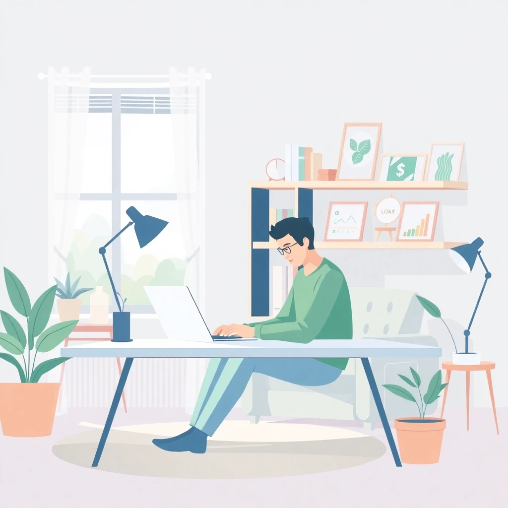 Freelancer working on financial planning