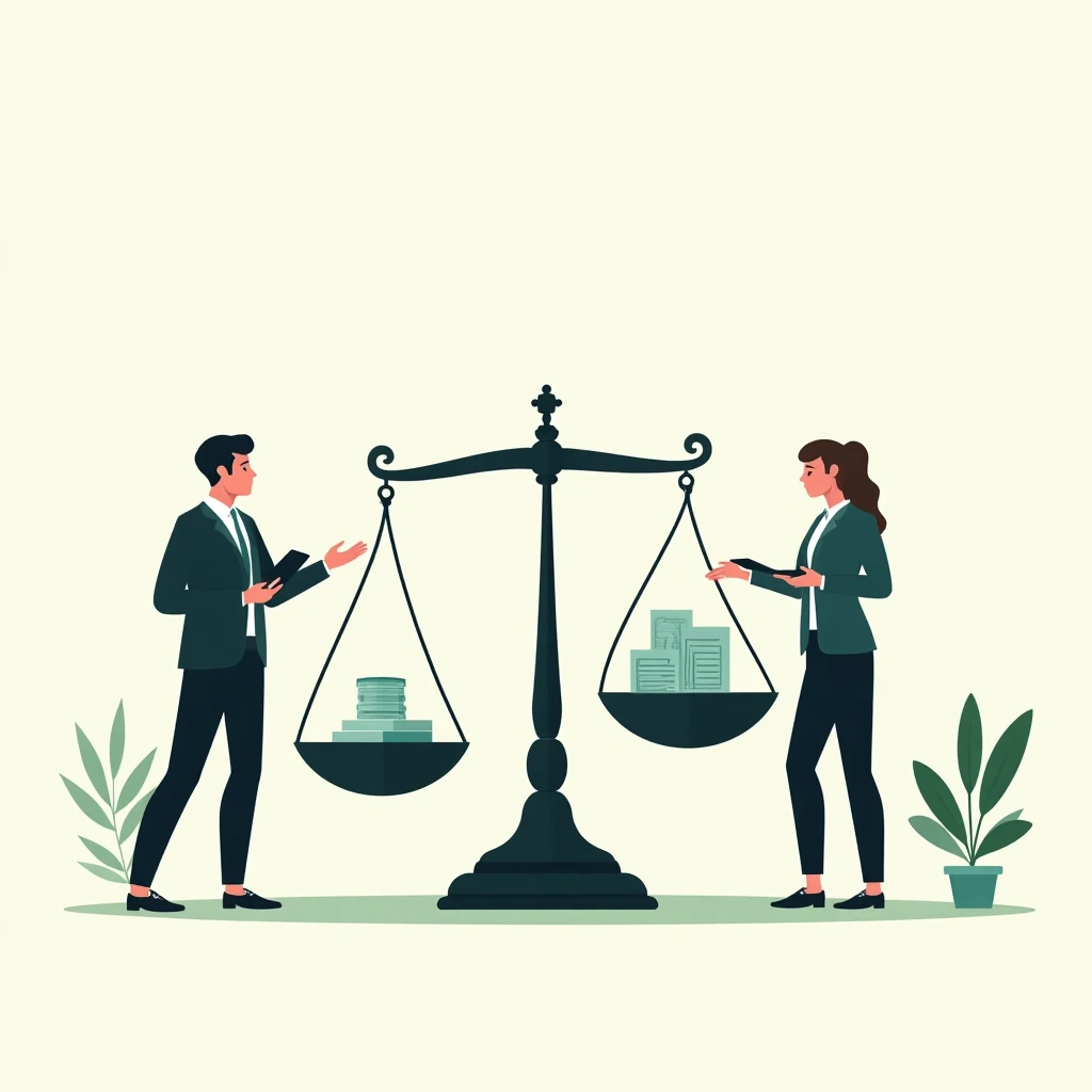 Balance scales weighing options