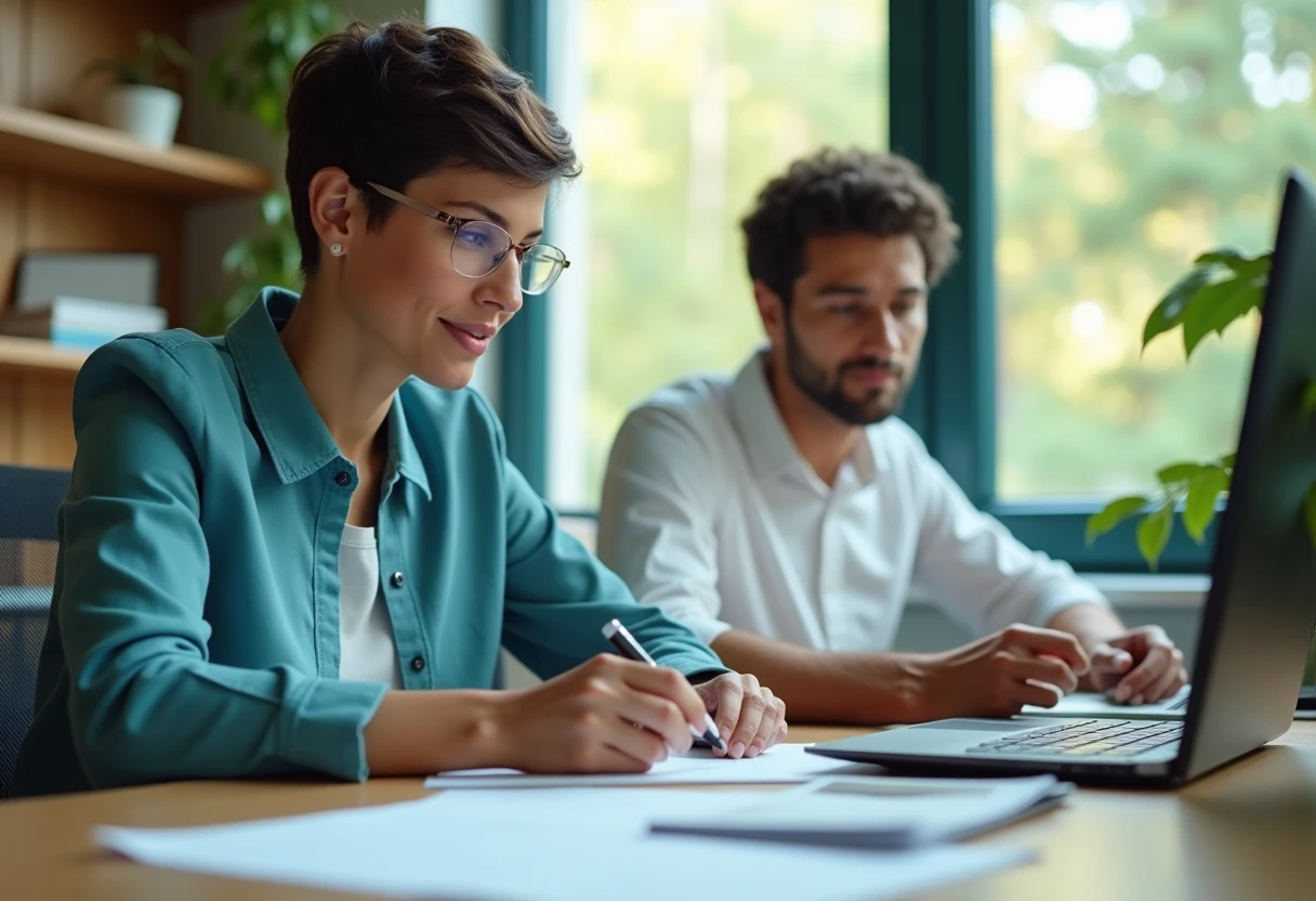 Freelancer reviewing loan options